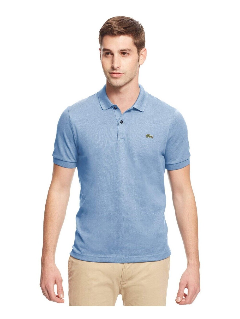 Lacoste Men's Classic Short Sleeve Chine Pique Polo Shirt,Size 3-S